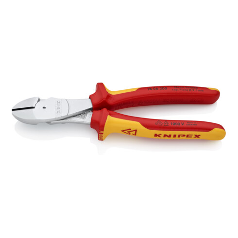 Knipex-Werk Kraft-Seitenschneider isoliert, 200mm 74 06 200
