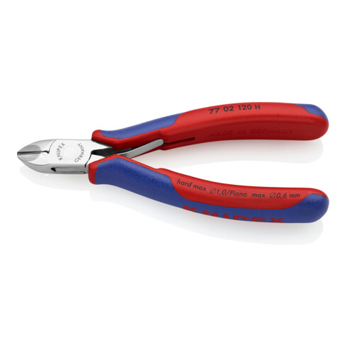 KNIPEX 77 02 120 H Elektronik-Seitenschneider mit eingesetzter Hartmetallschneide 120 mm