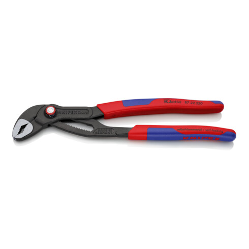 KNIPEX 87 22 250 Cobra® QuickSet Hightech-Wasserpumpenzange grau atramentiert 250 mm