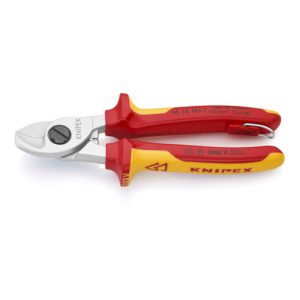 KNIPEX 95 16 165 T BK Kabelschere mit Befestigungsöse verchromt VDE 165 mm KNIPEX 95 16 165 T BK Kabelschere mit Befestigungsöse verchromt VDE 165 mm