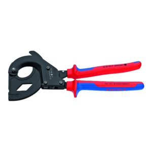 KNIPEX 95 32 315 A Kabelschneider (Ratschenprinzip) für stahlarmierte Kabel (SWA-Kabel) schwarz lackiert 315 mm