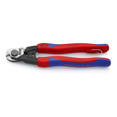 KNIPEX 95 62 190 T BK Drahtseilschere geschmiedet 190 mm