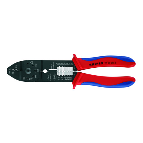 KNIPEX 97 21 215 B Crimpzange brüniert 230 mm