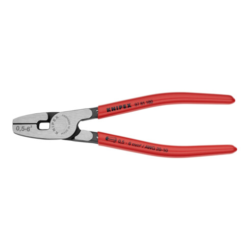 KNIPEX 97 81 180 Crimpzange für Aderendhülsen mit Fronteinführung 180 mm