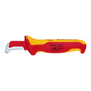 KNIPEX 98 55 Abmantelungsmesser mit Gleitschuh VDE 180 mm