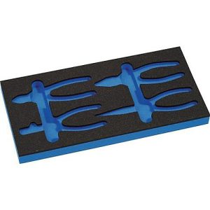 KNIPEX Werkzeugeinlage, 1/3-Modul, Leereinlage für 4-tlg. Zangensatz, B 185 x T 385 x H 30 mm, Schaumstoff, schwarz-blau KNIPEX Werkzeugeinlage, 1/3-Modul, Leereinlage für 4-tlg. Zangensatz, B 185 x T 385 x H 30 mm, Schaumstoff, schwarz-blau