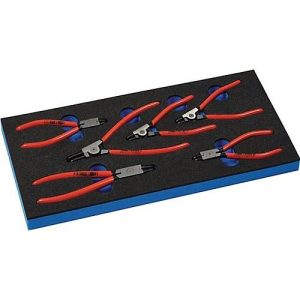 KNIPEX Werkzeugeinlage, 1/3-Modul, Leereinlage für Sicherungszangen, B 185 x T 385 x H 30 mm, Schaumstoff, schwarz-blau KNIPEX Werkzeugeinlage, 1/3-Modul, Leereinlage für Sicherungszangen, B 185 x T 385 x H 30 mm, Schaumstoff, schwarz-blau
