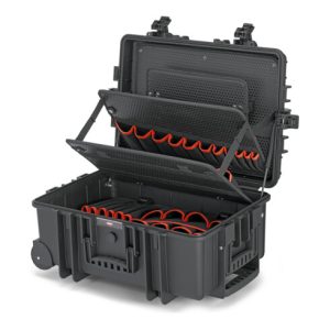 Knipex Werkzeugkoffer „Robust45“ mit integrierten Rollen und Teleskopgriff Knipex Werkzeugkoffer „Robust45“ mit integrierten Rollen und Teleskopgriff
