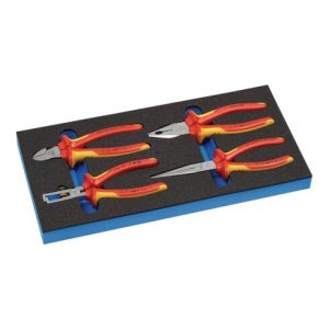 Knipex Zangensatz B.185xT.385xH.30mm1/3 Werkzeugmodul 4-tlg.VDE Zangen Knipex Zangensatz B.185xT.385xH.30mm1/3 Werkzeugmodul 4-tlg.VDE Zangen