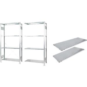 Komplettangebot Grundregal + Anbauregal, inkl. 10 MULTIplus150 Fachböden, H 2000 x B 2000 x T 500 mm, Stahl, verzinkt Komplettangebot Grundregal + Anbauregal, inkl. 10 MULTIplus150 Fachböden, H 2000 x B 2000 x T 500 mm, Stahl, verzinkt