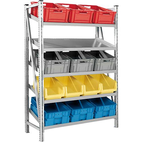 Komplettregal R 7000, 5 schräge Fachebenen, T 500 x B 1283 mm