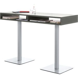 Konferenz-Stehtisch BOX, bis 6 Personen, Rechteck, Standfuß, B 1600 x T 600 x H 1105 mm, graphit/alusilber Konferenz-Stehtisch BOX, bis 6 Personen, Rechteck, Standfuß, B 1600 x T 600 x H 1105 mm, graphit/alusilber