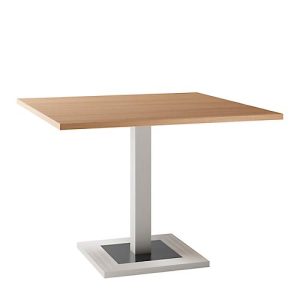 Konferenztisch, bis 4 Personen, Quadrat, Standfuß, B 1000 x T 1000 x H 720-820 mm, Kirsche Romana/silber Konferenztisch, bis 4 Personen, Quadrat, Standfuß, B 1000 x T 1000 x H 720-820 mm, Kirsche Romana/silber