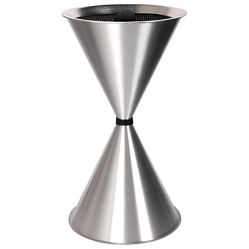 Konischer Standaschenbecher Diabola ECO, Alu-Einlegeschale, H 710 mm, ø 400 mm, Aluminium, Quarzsand