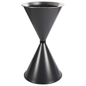 Konischer Standaschenbecher Diabola ECO, Alu-Einlegeschale, H 710 mm, ø 400 mm, anthrazit