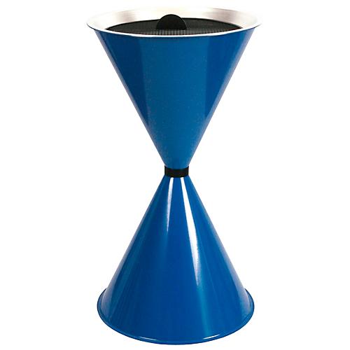 Konischer Standaschenbecher Diabola ECO, Alu-Einlegeschale, H 710 mm, ø 400 mm, blau