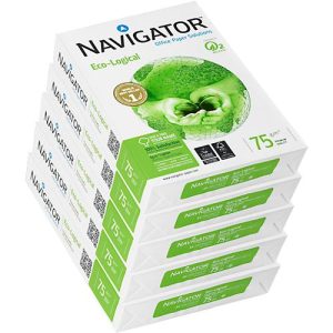 Kopierpapier Navigator Eco-Logical, DIN A4, 75 g/m², hochweiß, 1 Karton = 5 x 500 Blatt Kopierpapier Navigator Eco-Logical, DIN A4, 75 g/m², hochweiß, 1 Karton = 5 x 500 Blatt