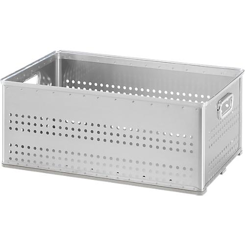 Korb, Metall, stapelbar, gelocht, 82 l