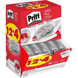 Korrekturroller Pritt Refill Flex, mit Nachfüller, L 12 m x B 4,2 mm, 16er-Multipack Korrekturroller Pritt Refill Flex, mit Nachfüller, L 12 m x B 4,2 mm, 16er-Multipack