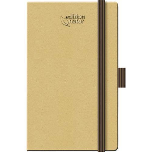 Korsch Buchkalender Times Big 12 2025, Kalendarium in D/GB, Natureinband, B 130 x H 210 mm, braun