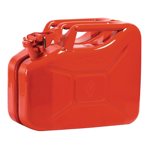Kraftstoffkanister Inh.10l Feuerrot RAL 3000 Stahlbl.L345xB165xH275mm VALPRO