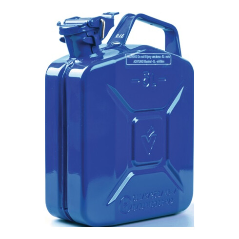 Kraftstoffkanister Inh.5l Signalblau RAL 5005 Stahlbl.L230xB120xH310mm VALPRO