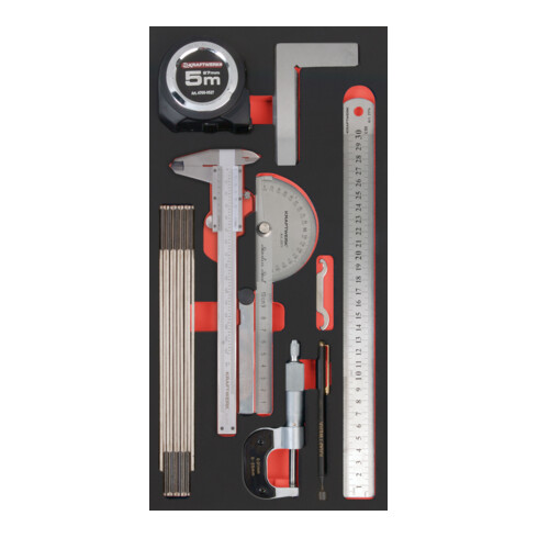Kraftwerk Messwerkzeug-Einlage PRO LINE EVA , 20x40 cm, 9-tlg.