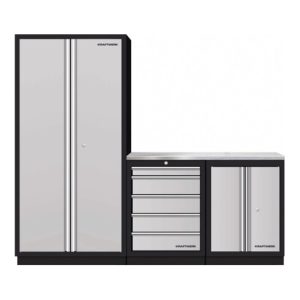 Kraftwerk Mobilio 3er Kombi Hochschrank 2 Edelstahl Kraftwerk Mobilio 3er Kombi Hochschrank 2 Edelstahl
