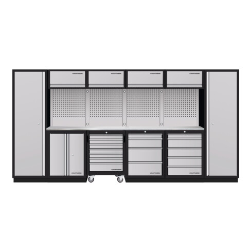 Kraftwerk Mobilio 6er Kombi, 2x Hochschrank, Werkstattwagen, Edelstahl