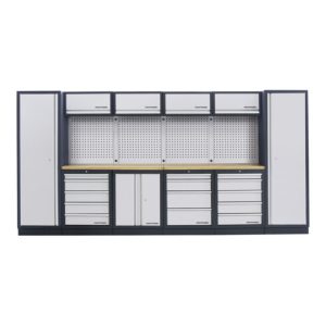 Kraftwerk Mobilio 6er Kombi, 4 x Oberschrank. Lochwand, Buche Kraftwerk Mobilio 6er Kombi, 4 x Oberschrank. Lochwand, Buche