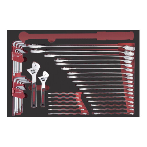 Kraftwerk Ring-Maulschlüssel PRO LINE EVA, ohne Drehmoment Satz 60x40 43-tlg.