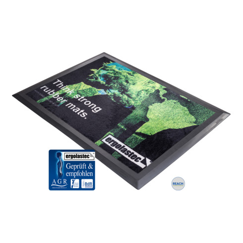 Kraiburg ergonomische Arbeitsplatzmatte Ergolastec Inlay für Ihre Werbung Länge 1350 mm 1 Matte
