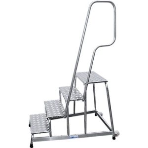 KRAUSE Montagetritt, mit Handlauf/Fahrrollen, 4 Stufen, Höhe 0,8 m, 13,5 kg KRAUSE Montagetritt, mit Handlauf/Fahrrollen, 4 Stufen, Höhe 0,8 m, 13,5 kg