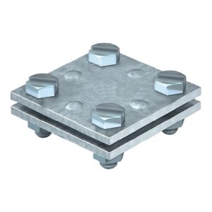 Kreuzverbinder nach DIN EN 62561-1 flach / flach 30 mm feuerverzinkt Stahl Kreuzverbinder nach DIN EN 62561-1 flach / flach 30 mm feuerverzinkt Stahl