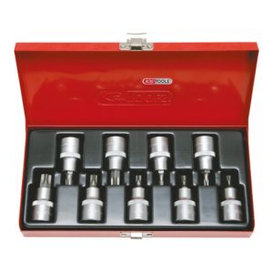 KS Tools 1/2″ Bit-Stecknuss-Satz, 9-teilig, TB20-TB60 mit Stirnlochbohrung KS Tools 1/2″ Bit-Stecknuss-Satz, 9-teilig, TB20-TB60 mit Stirnlochbohrung