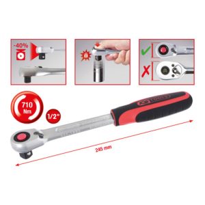 KS Tools 1/2″ SlimPOWER Umschaltknarre,72 Zahn