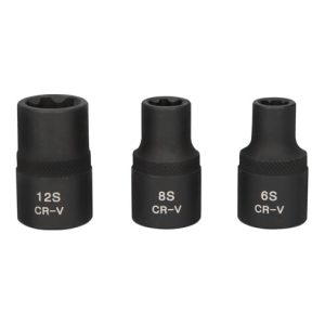 KS Tools 1/2 Zoll RIBE-Kraft-Stecknuss-Satz, kurz, 3-tlg KS Tools 1/2 Zoll RIBE-Kraft-Stecknuss-Satz, kurz, 3-tlg