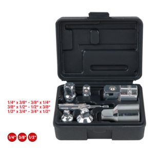 KS Tools 1/4″+3/8″+1/2″+3/4″ CHROMEplus Vergrößerungs- und Reduzieradapter-Satz, 7-tlg. KS Tools 1/4″+3/8″+1/2″+3/4″ CHROMEplus Vergrößerungs- und Reduzieradapter-Satz, 7-tlg.