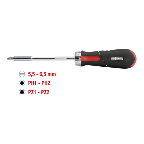 KS Tools 1/4" Revolver-Ratschen-Bit-Schraubendreher, 7-teilig