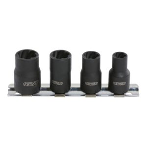 KS Tools 1/4″ Spiral-Profil-Stecknuss-Satz, 4-teilig, 8-13mm KS Tools 1/4″ Spiral-Profil-Stecknuss-Satz, 4-teilig, 8-13mm