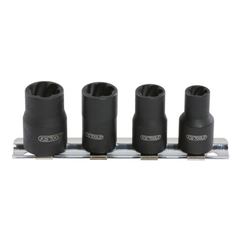 KS Tools 1/4" Spiral-Profil-Stecknuss-Satz, 4-teilig, 8-13mm