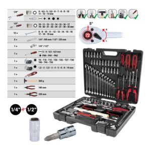 KS Tools 1/4 Zoll+3/8 Zoll+1/2 Zoll CHROMEplus Universal-Werkzeug-Satz, 97-tlg. KS Tools 1/4 Zoll+3/8 Zoll+1/2 Zoll CHROMEplus Universal-Werkzeug-Satz, 97-tlg.