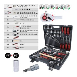 KS Tools 1/4 Zoll+3/8 Zoll+1/2 Zoll Universal-Werkzeug-Satz, 97-tlg. KS Tools 1/4 Zoll+3/8 Zoll+1/2 Zoll Universal-Werkzeug-Satz, 97-tlg.