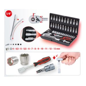 KS Tools 1/4 Zoll Steckschlüssel-Satz, 48-tlg.