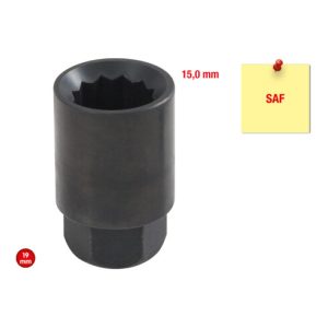 KS Tools 12-kant Bremsscheiben-Stecknuss für SAF, 15 mm KS Tools 12-kant Bremsscheiben-Stecknuss für SAF, 15 mm