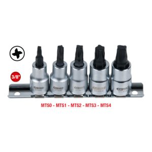 KS Tools 3/8″ Bit-Stecknuss-Satz für MTS MORTORq®-Schrauben, 5-teilig KS Tools 3/8″ Bit-Stecknuss-Satz für MTS MORTORq®-Schrauben, 5-teilig