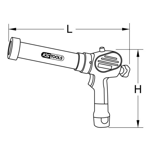 KS Tools Akku-Kartuschen-Pistole 310 ml ohne Akku und Ladegerät