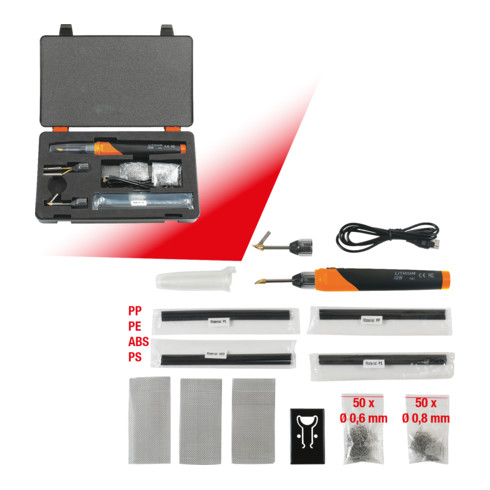 KS Tools Akku-Kunststoffreparatur-Satz, 134-tlg.