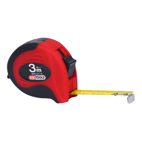 KS Tools Bandmaß mit Feststeller,schwarz-rot, 3m
