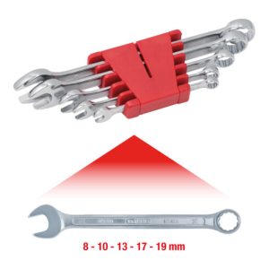 KS Tools CLASSIC Ringmaulschlüssel-Satz, abgewinkelt, 5-teilig 8-19mm